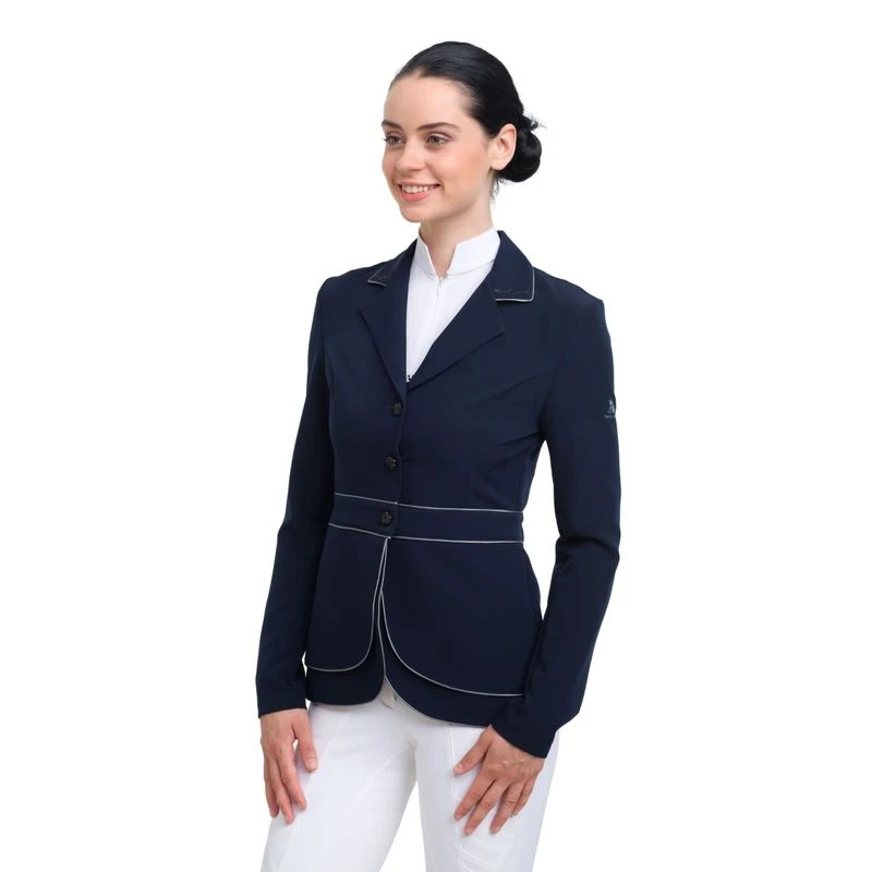 Cavalliera Women's Prima Show Jacket - Navy Blue/Grey 1 Cavalliera Women's Prima Show Jacket - Navy Blue/Grey