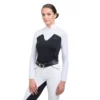Cavalliera Women's POP Long Sleeve Show Shirt - White/Black