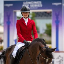 Cavalliera Women's Primetime Show Jacket - Ruby Red -Ovation || Dublin Officials 559134 800 800