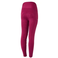 Horze Kids' Ella Full Seat Tights - Anemone Dark Pink