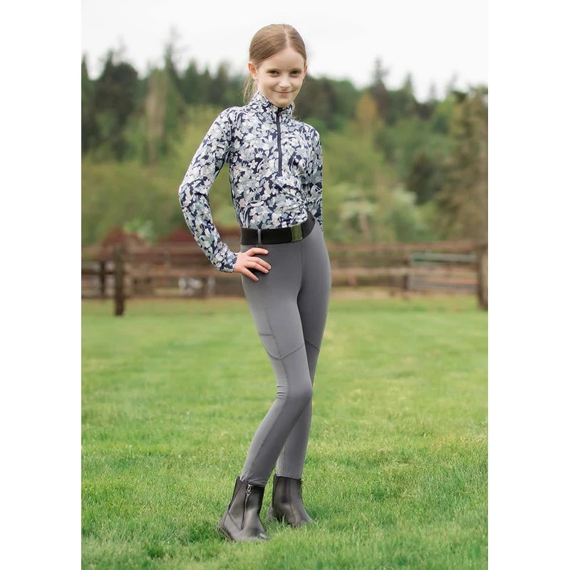 Kerrits Kids' Ice Fil Full Seat Tech Tights - Shadow 4 Kerrits Kids' Ice Fil Full Seat Tech Tights - Shadow - Image 4