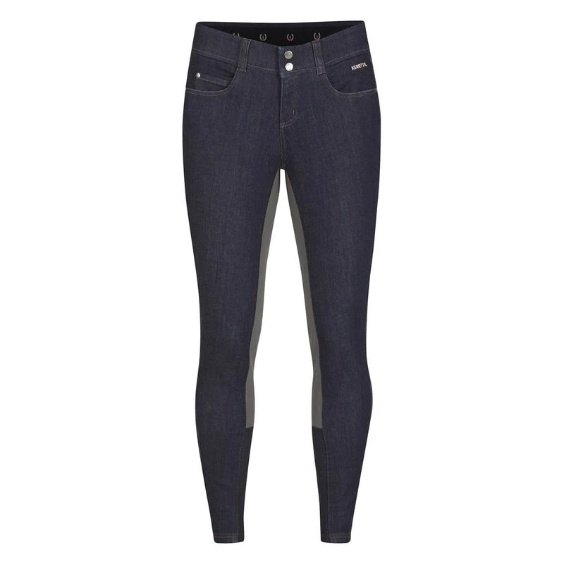 Kerrits Women's Stretch Denim Full Seat Breeches - Classic Dark Blue 2 Kerrits Women's Stretch Denim Full Seat Breeches - Classic Dark Blue - Image 2
