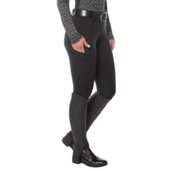 Kerrits Women's Power Stretch Knee Patch Pocket Tights - Black -Ovation || Dublin Officials 577719 800 800