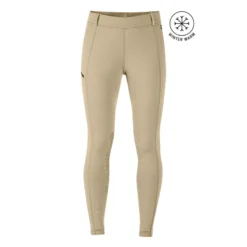 Kerrits Women's Power Stretch Knee Patch Pocket Tights - Tan