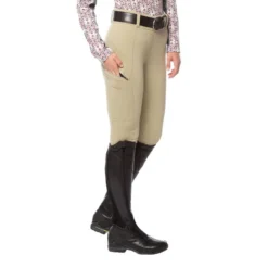 Kerrits Women's Power Stretch Knee Patch Pocket Tights - Tan -Ovation || Dublin Officials 577966 800 800