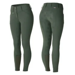 Horze Women's Grand Prix Full Seat Breeches - Thyme Green