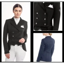 Fair Play Women's Elizabeth Comfimesh Short Tail Coat - Navy -Ovation || Dublin Officials 592801 800 800