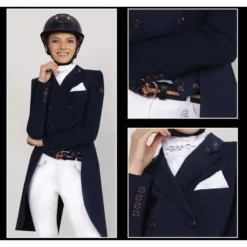 Fair Play Women's Dorothee Rose Gold Comfimesh Shadbelly Coat - Black -Ovation || Dublin Officials 593738 800 800