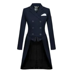 Fair Play Women's Dorothee Rose Gold Shadbelly Coat - Navy