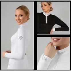 Fair Play Women's Meredith Half Turtleneck Long Sleeve Competition Shirt - Navy -Ovation || Dublin Officials 594242 800 800