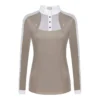 Fair Play Women's Lorella Long Sleeve Competition Shirt - Beige/White