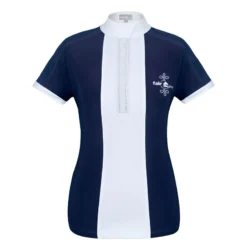 Fair Play Women's Claire Pearl Short Sleeve Competition Shirt - Navy/White