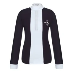 Fair Play Women's Claire Pearl Long Sleeve Competition Shirt - Black/White