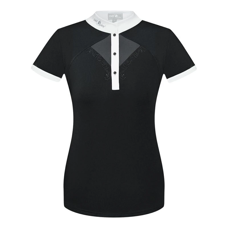 Fair Play Women's Cathrine Short Sleeve Competition Shirt - Black/White 1 Fair Play Women's Cathrine Short Sleeve Competition Shirt - Black/White