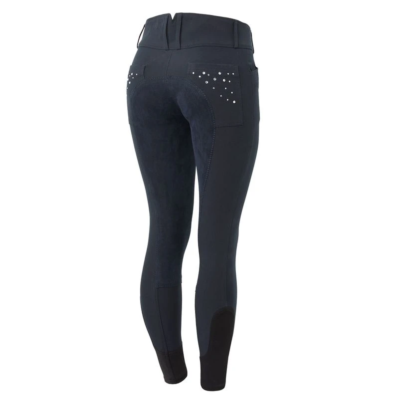 Horze Women's Emma Classic Full Seat Breeches W/Crystals - Dark Navy 1 Horze Women's Emma Classic Full Seat Breeches W/Crystals - Dark Navy