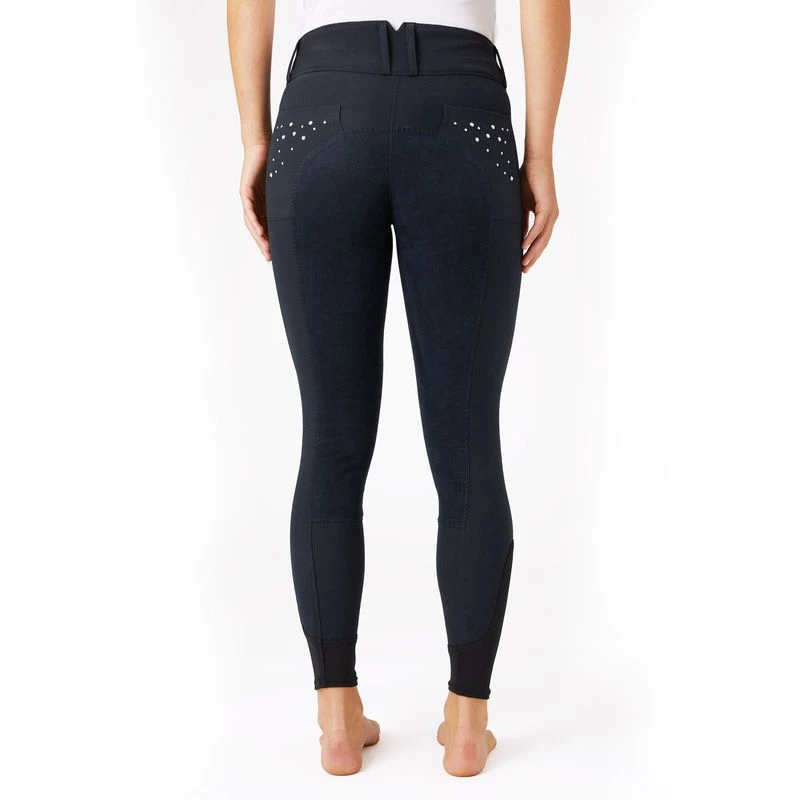 Horze Women's Emma Classic Full Seat Breeches W/Crystals - Dark Navy 3 Horze Women's Emma Classic Full Seat Breeches W/Crystals - Dark Navy - Image 3