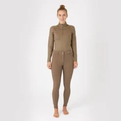 B Vertigo Women's Davina Full Seat Breeches - Shiitake Beige -Ovation || Dublin Officials 600869 800 800