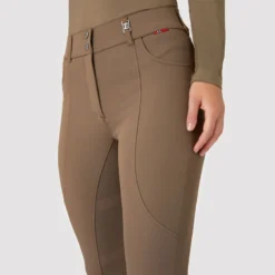 B Vertigo Women's Davina Full Seat Breeches - Shiitake Beige -Ovation || Dublin Officials 600870 800 800