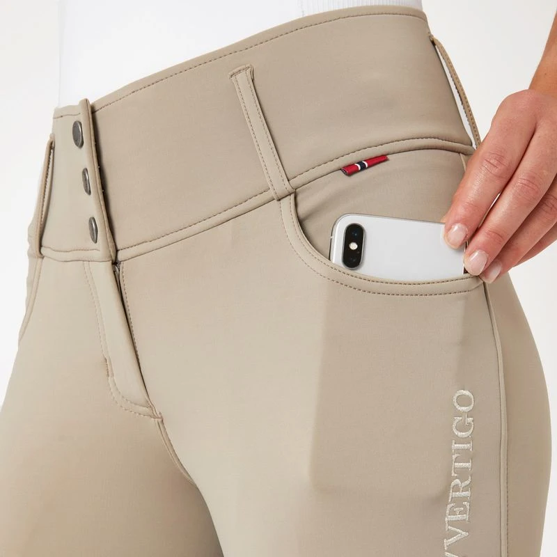 B Vertigo Women's Meghan High Waist Full Seat Breeches - Weathered Teak 2 B Vertigo Women's Meghan High Waist Full Seat Breeches - Weathered Teak - Image 2