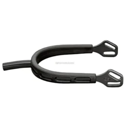 Herm Sprenger 25mm Flat Neck Ultra Fit Extra Grip Spurs - Black Stainless/Black Grip
