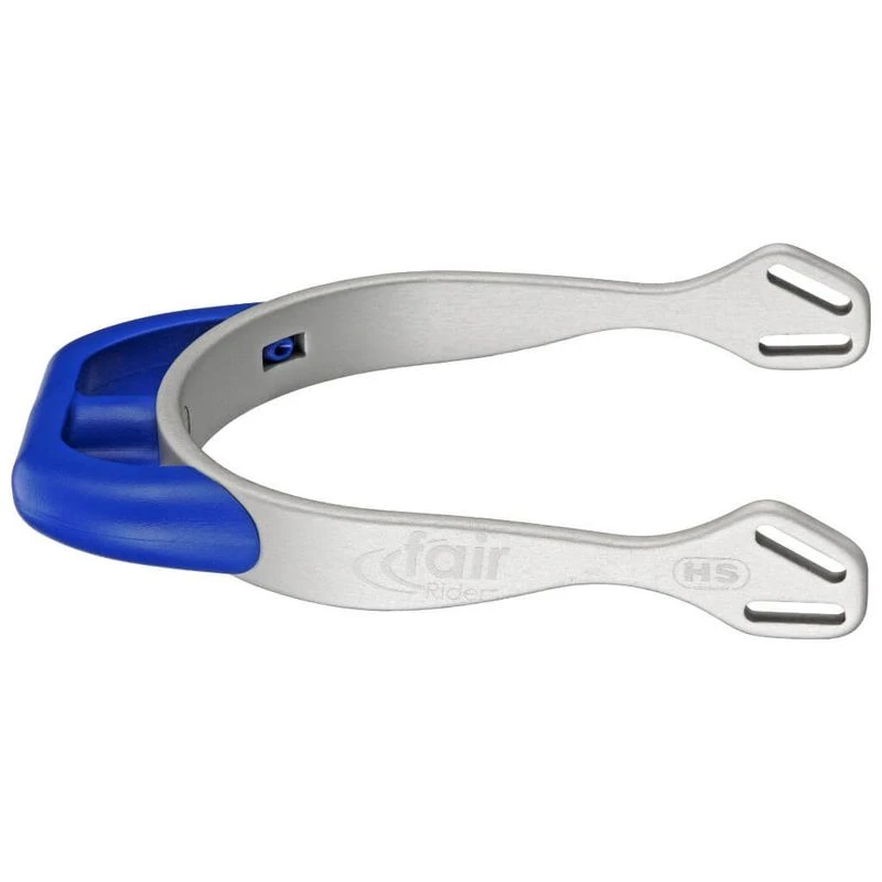 Herm Sprenger 20mm Flat Neck Fairrider Spurs - Silver Aluminum/Blue 1 Herm Sprenger 20mm Flat Neck Fairrider Spurs - Silver Aluminum/Blue