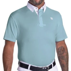 Romfh Men's Polo Short Sleeve Show Shirt - Dawn/White