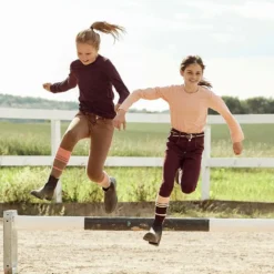 Horze Kids' Morgan Knee Patch Breeches - Fig Purple 7 Horze Kids' Morgan Knee Patch Breeches - Fig Purple -Ovation || Dublin Officials 607761 800 800