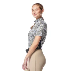 Kerrits Women's Always Cool Print Ice Fil Short Sleeve Shirt - Lake Lucky Paisley/Ink -Ovation || Dublin Officials 609323 800 800