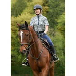 Kerrits Women's Always Cool Print Ice Fil Short Sleeve Shirt - Lake Lucky Paisley/Ink -Ovation || Dublin Officials 609324 800 800