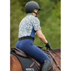 Kerrits Women's Always Cool Print Ice Fil Short Sleeve Shirt - Lake Lucky Paisley/Ink -Ovation || Dublin Officials 609325 800 800