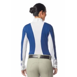 Kerrits Women's Affinity Long Sleeve Show Shirt - True Blue/Iron Bouquet -Ovation || Dublin Officials 610535 800 800