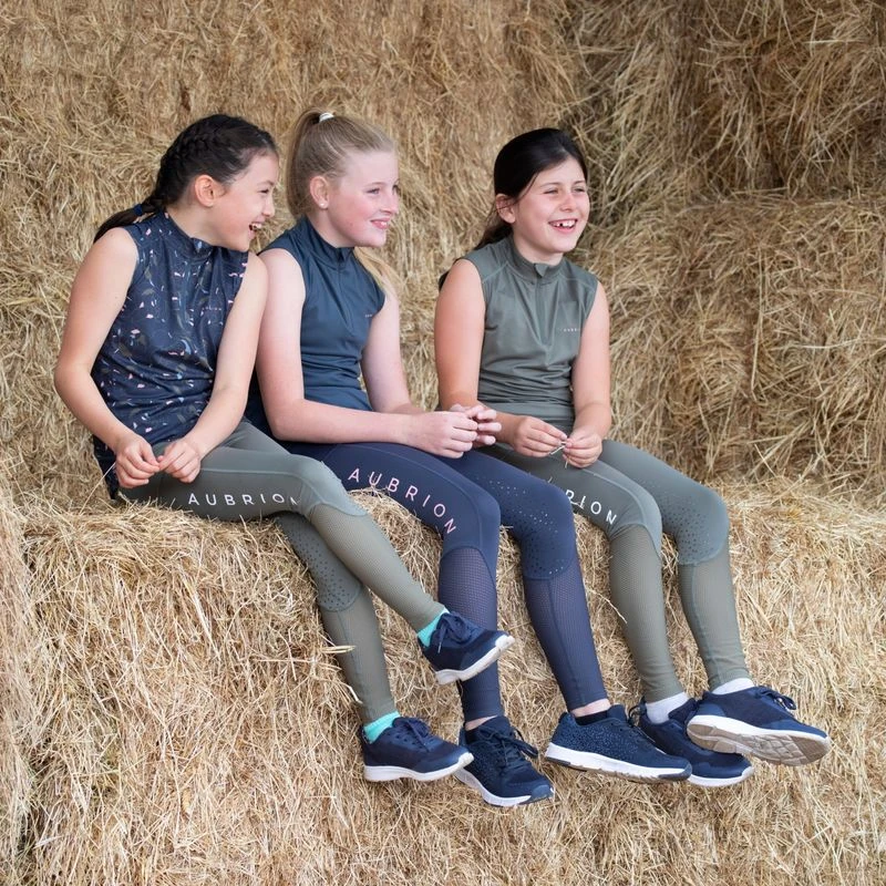 Shires Aubrion Kids' Revive Sleeveless Sun Shirt - Peony 2 Shires Aubrion Kids' Revive Sleeveless Sun Shirt - Peony - Image 2