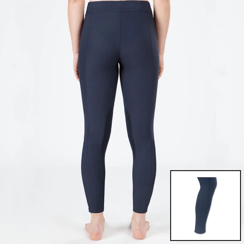 Irideon Kids' Powerstretch Knee Patch Breeches W/Sock - Navy 1 Irideon Kids' Powerstretch Knee Patch Breeches W/Sock - Navy