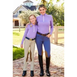 RJ Classics Women's Gulf Natural Rise Front Zip Breeches - Crown Blue -Ovation || Dublin Officials 623750 800 800