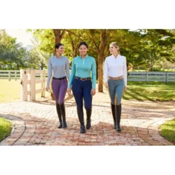 RJ Classics Women's Gulf Natural Rise Front Zip Breeches - Dusty Sage -Ovation || Dublin Officials 623806 800 800