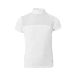 Horze Kids' Kaya Show Shirt - Brilliant White