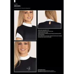 Fair Play Women's Bruna Short Sleeve Competition Shirt - Black -Ovation || Dublin Officials 655141 800 800