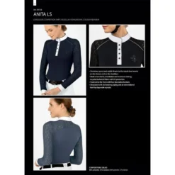 Fair Play Women's Anita Long Sleeve Competition Shirt - Navy -Ovation || Dublin Officials 655371 800 800