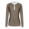 Fair Play Women's Aiko Long Sleeve Competition Shirt - Taupe Grey
