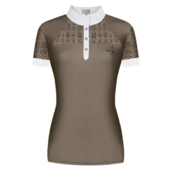Fair Play Women's Aiko Short Sleeve Competition Shirt - Taupe Grey