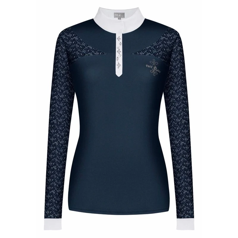 Fair Play Women's Alexis Long Sleeve Competition Shirt - Navy 1 Fair Play Women's Alexis Long Sleeve Competition Shirt - Navy