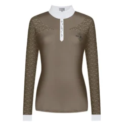 Fair Play Women's Alexis Long Sleeve Competition Shirt - Taupe Grey