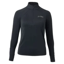 B Vertigo Women's Nancy Long Sleeve Half Zip Training Shirt - Anthracite Grey