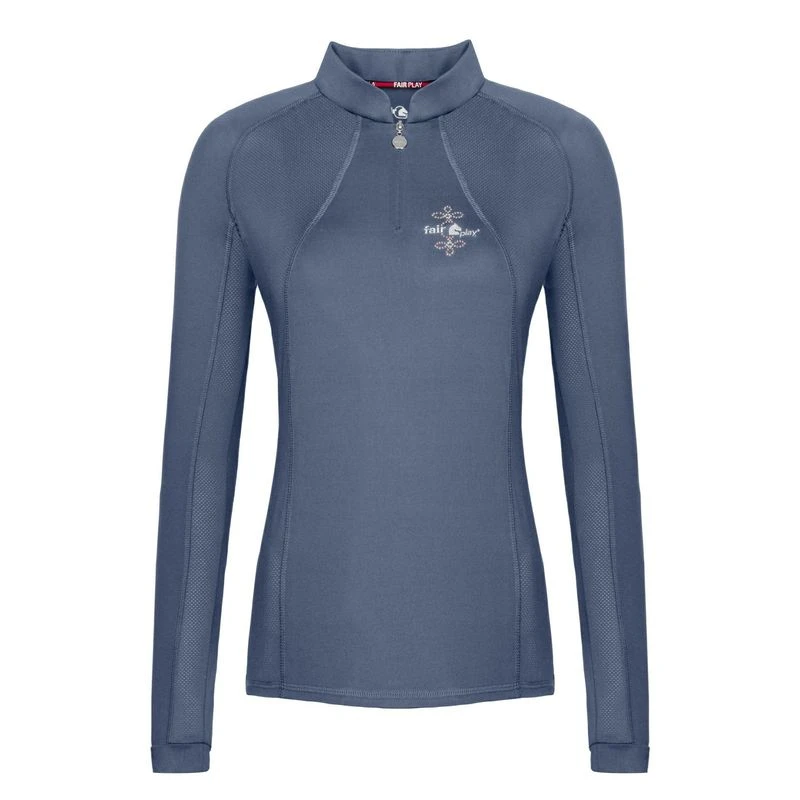 Fair Play Women's Paula Long Sleeve Tech Shirt - Steel Blue 1 Fair Play Women's Paula Long Sleeve Tech Shirt - Steel Blue