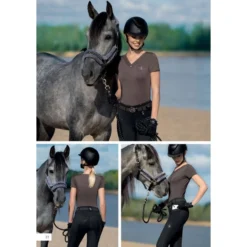 Fair Play Women's Alba Short Sleeve Tech Tee Shirt - Taupe Grey -Ovation || Dublin Officials 665099 800 800