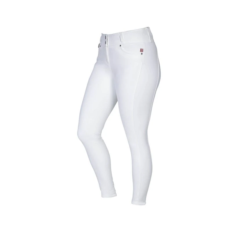 Back On Track Women's Julia Knee Patch Breeches - White 1 Back On Track Women's Julia Knee Patch Breeches - White