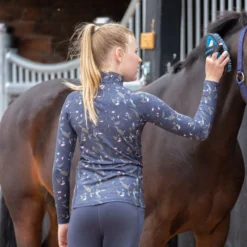 Shires Aubrion Kids' Revive Long Sleeve Sun Shirt - Peony