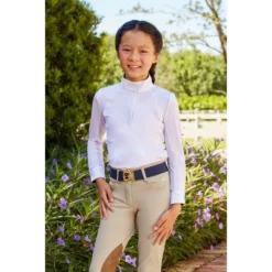 RJ Classics Kids' Maddie Jr 37.5 Show Shirt - White/Blue Paisley Floral -Ovation || Dublin Officials 673130 800 800