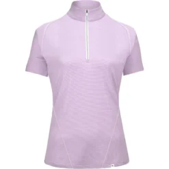 RJ Classics Women's Winnie Short Sleeve Tech Shirt - Mauve Mist Stripe