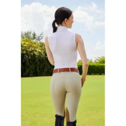 RJ Classics Women's Kylie Sleeveless Show Shirt - White/Flamingo -Ovation || Dublin Officials 675941 800 800